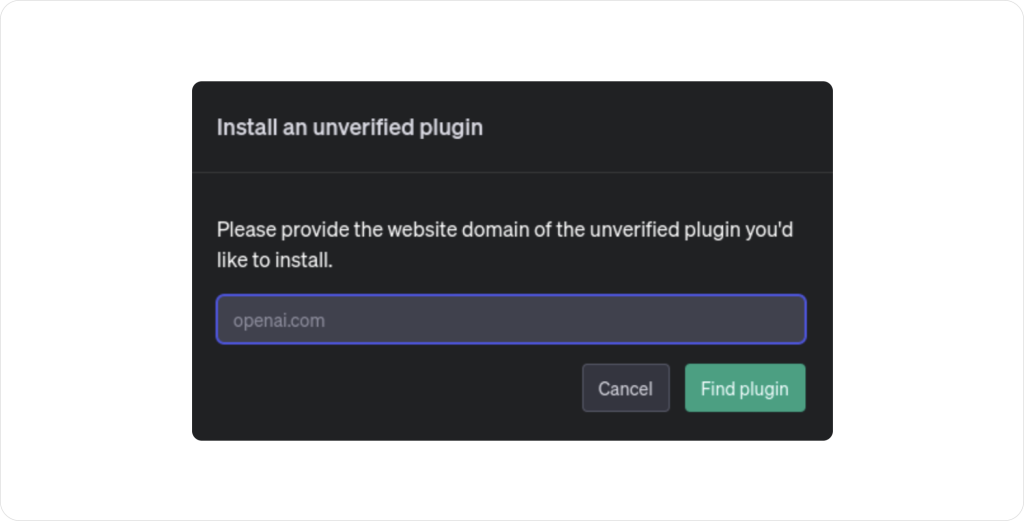 Screenshot of UI showing input box for URL of either your localhost proxy or domain. 